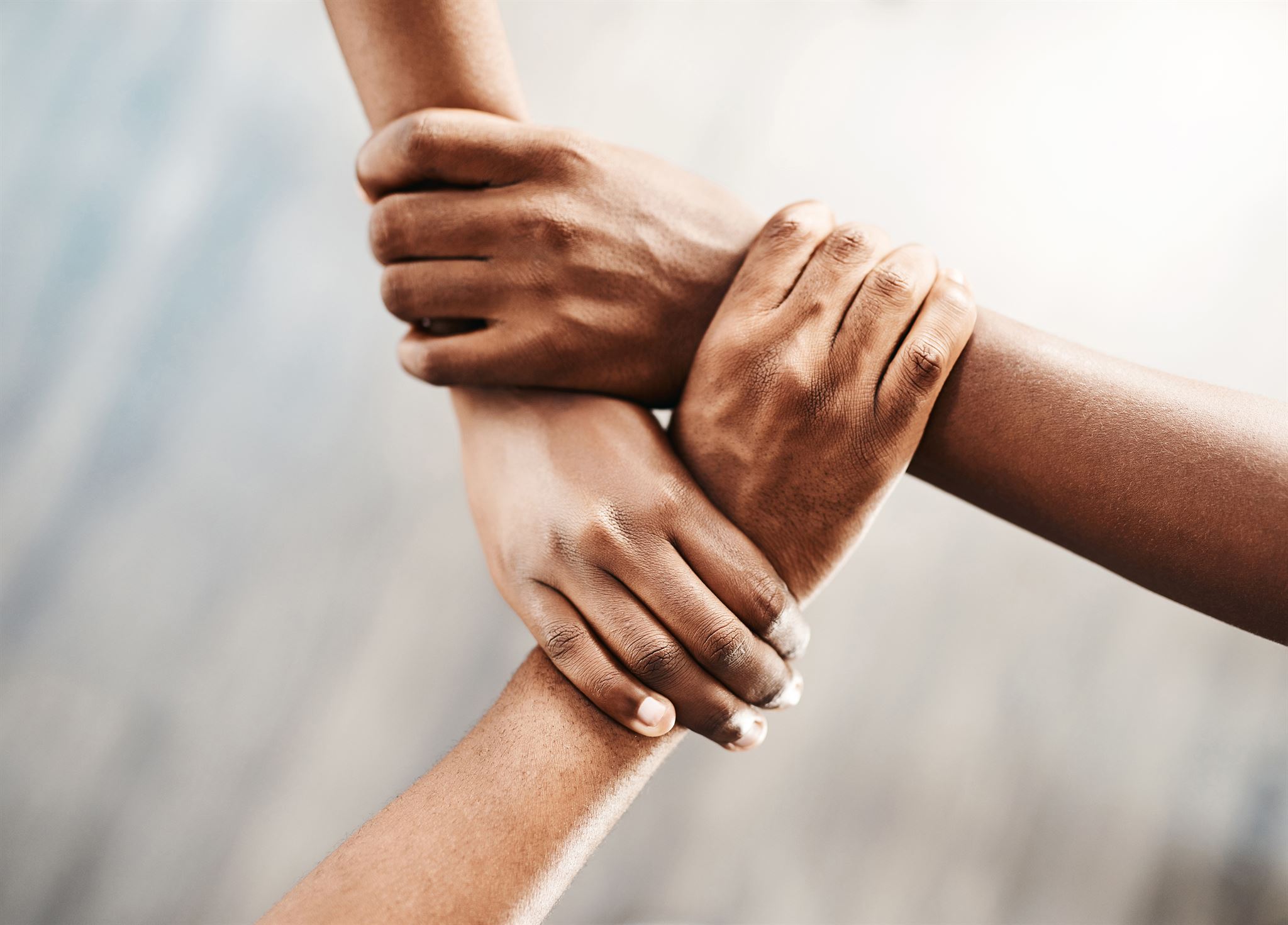 Hands joined teamwork